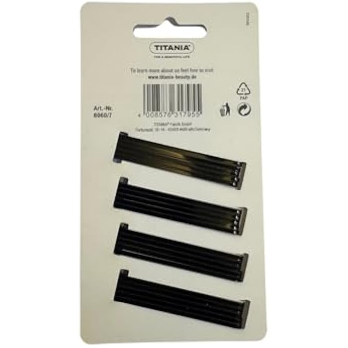 Titania Wide Black Hairpins 20-8060/7 - Image 2